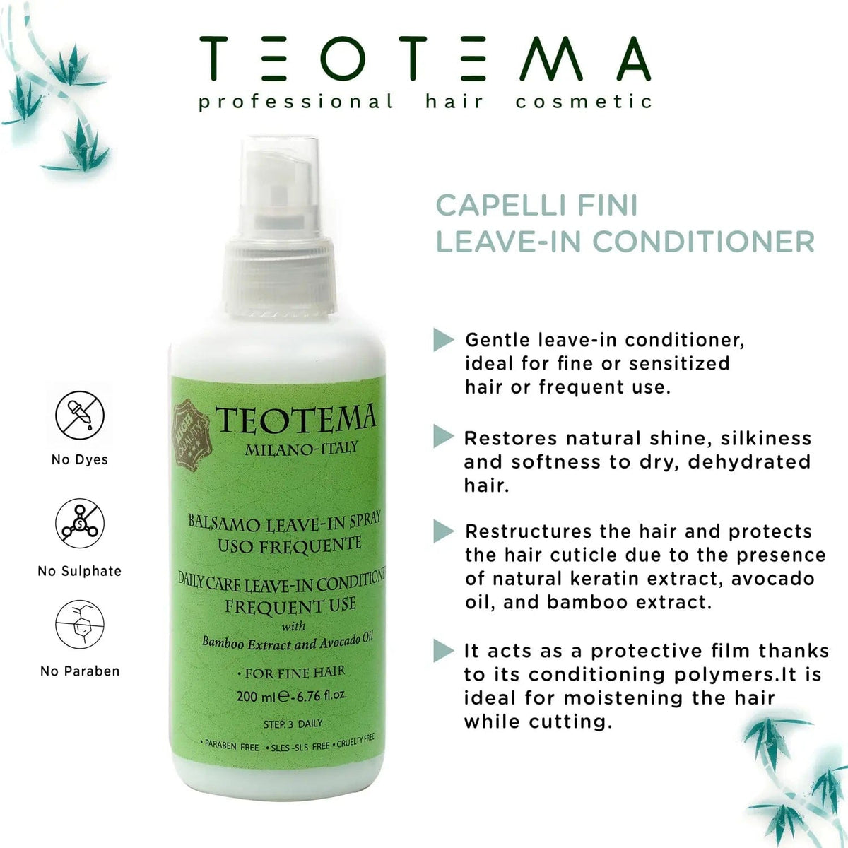 Leave-in Conditioner | Teotema | SLES-SLS Free | Paraben Free