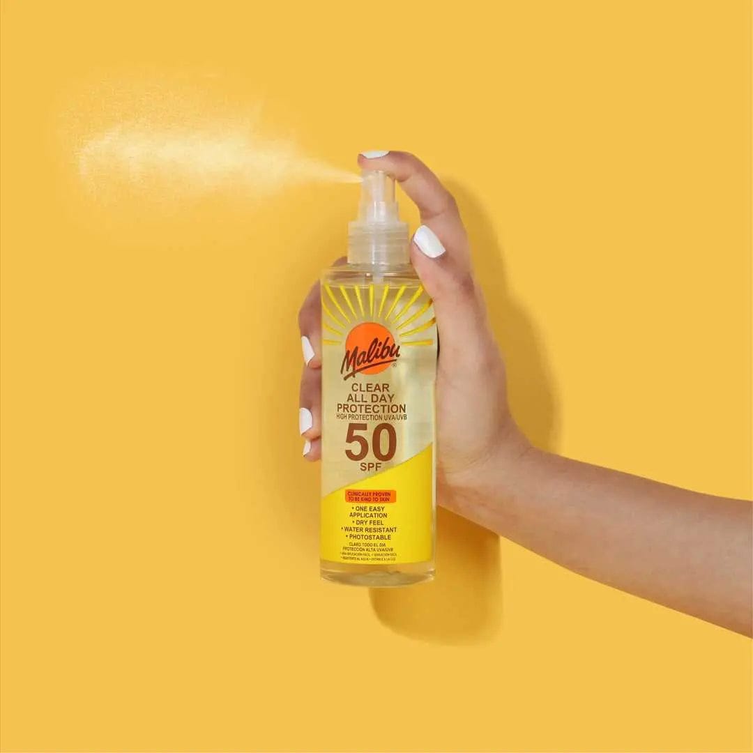 Malibu | All Day Clear Spray Sunscreen | SPF 50 | Vegan